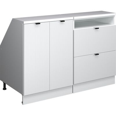 Ensembles De Meuble De Rangement Sous Pente Rion, Blanc Cannelé, 120cm Lot De 2 Caissons 60 Cm De Profondeur, Vicco - Publicité Ensembles De Meuble De Rangement Sous Pente Rion, Blanc Cannelé, 120cm Lot De 2 Caissons 60 Cm De Profondeur, Vicco - Publicité