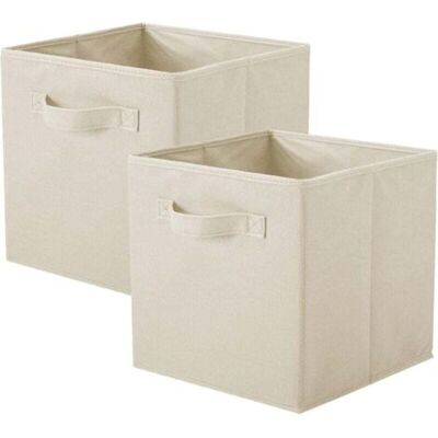 ABYSSE Bacs De Rangement, Cubes De Rangement Pliables En Tissu Et Tiroir De Rangement En Tissu Pour Placard Et Rangement De Jouets, Lot De 2 (beige) - Publicité ABYSSE Bacs De Rangement, Cubes De Rangement Pliables En Tissu Et Tiroir De Rangement En Tissu Pour Placard Et Rangement De Jouets, Lot De 2 (beige) - Publicité