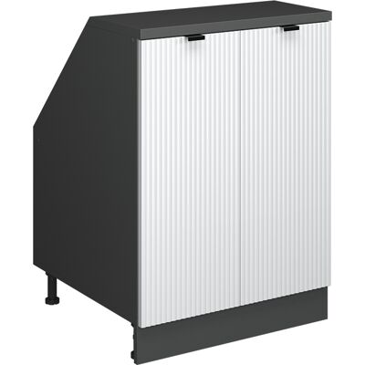 Meuble De Rangement Sous Pente Rion, Blanc Cannelé, 60x81.6cm 2 Portes, 60 Cm De Profondeur, Vicco - Publicité Meuble De Rangement Sous Pente Rion, Blanc Cannelé, 60x81.6cm 2 Portes, 60 Cm De Profondeur, Vicco - Publicité
