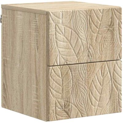 Vidaxl Wall-mounted Bedside Cabinet 2 Pcs Sonoma Oak 34.5 X 33 X 40 Cm - Publicité Vidaxl Wall-mounted Bedside Cabinet 2 Pcs Sonoma Oak 34.5 X 33 X 40 Cm - Publicité