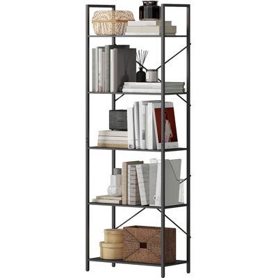 OEM Étagère À Livres, Étagère Autoportante À 5 Niveaux, Style Industriel, Structure Métallique, Étagère De Rangement Ouverte Pour Salon, Bureau, Bibliothèque, 60 X 30 X 170,5 Cm, Noire - Publicité OEM Étagère À Livres, Étagère Autoportante À 5 Niveaux, Style Industriel, Structure Métallique, Étagère De Rangement Ouverte Pour Salon, Bureau, Bibliothèque, 60 X 30 X 170,5 Cm, Noire - Publicité