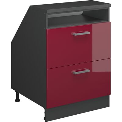 Meuble De Rangement Sous Pente Rion, Rouge Brillant, 60x81.6cm 2 Tiroirs, 60 Cm De Profondeur, Vicco - Publicité Meuble De Rangement Sous Pente Rion, Rouge Brillant, 60x81.6cm 2 Tiroirs, 60 Cm De Profondeur, Vicco - Publicité