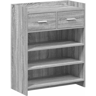 Cabinet À Chaussures Avec Tiroir Sonoma Gris 73,5 X 36 X 92 Cm Vidaxl - Publicité Cabinet À Chaussures Avec Tiroir Sonoma Gris 73,5 X 36 X 92 Cm Vidaxl - Publicité