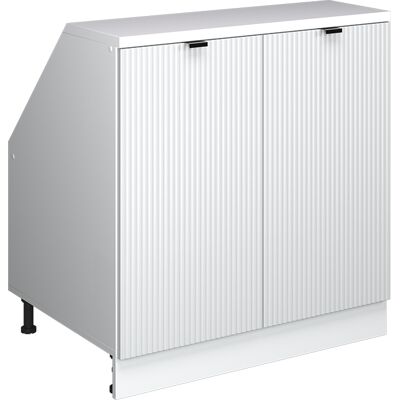 Meuble De Rangement Sous Pente Rion, Blanc Cannelé, 80x81.6cm 2 Portes, 60 Cm De Profondeur, Vicco - Publicité Meuble De Rangement Sous Pente Rion, Blanc Cannelé, 80x81.6cm 2 Portes, 60 Cm De Profondeur, Vicco - Publicité
