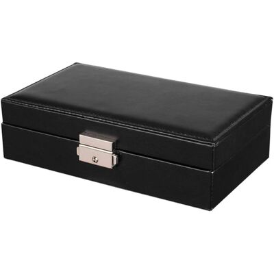 Boîte De Rangement Cylindrique En Cuir Noir, Pour Collier, Cosmétique, Voyage – Delkevic - Publicité Boîte De Rangement Cylindrique En Cuir Noir, Pour Collier, Cosmétique, Voyage – Delkevic - Publicité