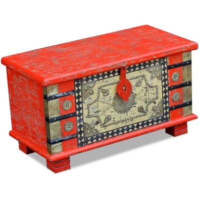 Maison Exclusive - Coffre De Rangement Bois De Manguier Rouge 80 X 40 X 45 Cm - Publicité Maison Exclusive - Coffre De Rangement Bois De Manguier Rouge 80 X 40 X 45 Cm - Publicité