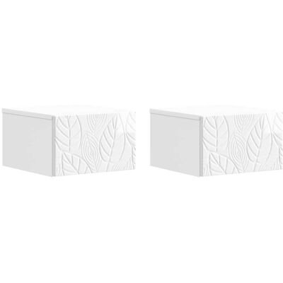 Vidaxl Cabinet De Chevet Mural 2 Pcs Blanc Brillant 49 X 34,5 X 20 Cm - Publicité Vidaxl Cabinet De Chevet Mural 2 Pcs Blanc Brillant 49 X 34,5 X 20 Cm - Publicité