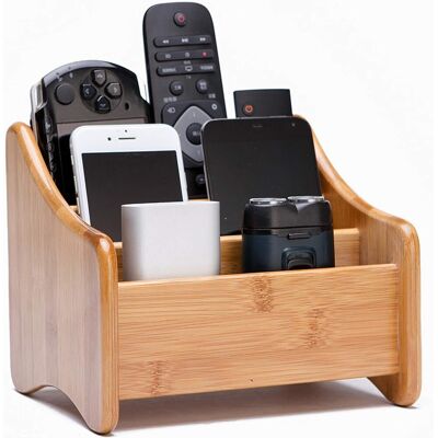 DYIKITI Boîte De Rangement De Bureau, 3 Compartiments En Bambou Multi-fonctionnels Organisateur Télécommande Tv Home Articles Divers, Rangement En Bois Boîte De Cosmétique - Publicité DYIKITI Boîte De Rangement De Bureau, 3 Compartiments En Bambou Multi-fonctionnels Organisateur Télécommande Tv Home Articles Divers, Rangement En Bois Boîte De Cosmétique - Publicité