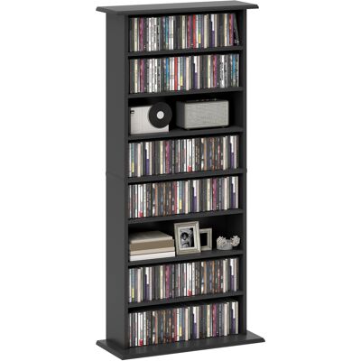 ARRIGONI Rangements Pour Cd Et Dvd Avec 8 Compartiments Et 6 Étagères Réglables, Capacité Max. 360 Cd/185 Dvd Et Blu-ray, Noir - Publicité ARRIGONI Rangements Pour Cd Et Dvd Avec 8 Compartiments Et 6 Étagères Réglables, Capacité Max. 360 Cd/185 Dvd Et Blu-ray, Noir - Publicité