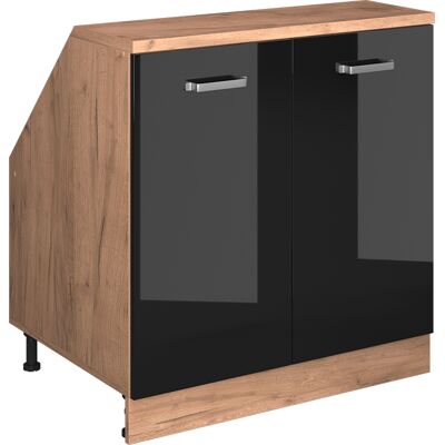 Meuble De Rangement Sous Pente Rion, Noir Haute Brillance, 80x81.6cm 2 Portes, 60 Cm De Profondeur, Vicco - Publicité Meuble De Rangement Sous Pente Rion, Noir Haute Brillance, 80x81.6cm 2 Portes, 60 Cm De Profondeur, Vicco - Publicité
