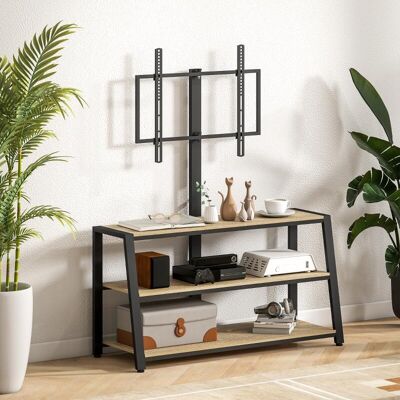 Generic Meuble Tv Avec Support Pour Téléviseurs De 32-70 Pouces, Étagères Ouvertes, Angle Ajustable 35°, 108x41x135cm, Effet Bois Naturel - Publicité Generic Meuble Tv Avec Support Pour Téléviseurs De 32-70 Pouces, Étagères Ouvertes, Angle Ajustable 35°, 108x41x135cm, Effet Bois Naturel - Publicité