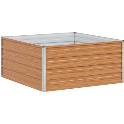 Maison Exclusive - Jardinière Surélevée Marron Clair 100 X 100 X 45 Cm - Publicité Maison Exclusive - Jardinière Surélevée Marron Clair 100 X 100 X 45 Cm - Publicité