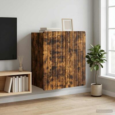 Armoire Murale Chêne Fumé 59 X 31 X 64 Cm Bois D'Ingénierie Vidaxl - Publicité Armoire Murale Chêne Fumé 59 X 31 X 64 Cm Bois D'Ingénierie Vidaxl - Publicité