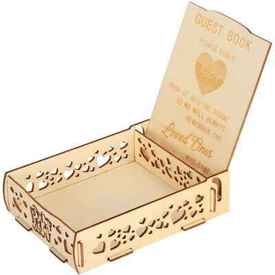 MCKENSA Livre D'Or En Bois, Boîte À Messages, Porte-cartes Cadeaux, Articles De Mariage Romantiques Pour Signatures - Publicité MCKENSA Livre D'Or En Bois, Boîte À Messages, Porte-cartes Cadeaux, Articles De Mariage Romantiques Pour Signatures - Publicité
