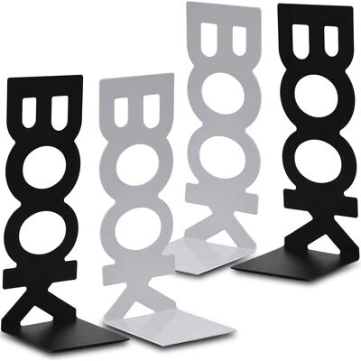OEM Serre Livres En Métal 2 Paires Serre-livres Pour Étagères Pour Bureaux, Écoles, Salons, Librairie Et Bibliothèque (noir Et Blanc) - Publicité OEM Serre Livres En Métal 2 Paires Serre-livres Pour Étagères Pour Bureaux, Écoles, Salons, Librairie Et Bibliothèque (noir Et Blanc) - Publicité