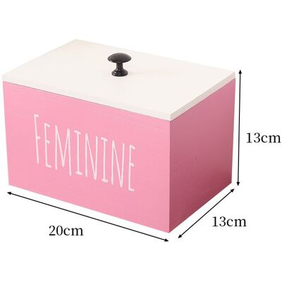 ACQUAVIVASTORE Boîte De Rangement Compartimentée En Bois Massif Avec Couvercle — Rose Dimensions : 20 X 13 X 13 Cm - Publicité ACQUAVIVASTORE Boîte De Rangement Compartimentée En Bois Massif Avec Couvercle — Rose Dimensions : 20 X 13 X 13 Cm - Publicité