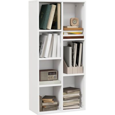 ARRIGONI Meuble De Rangement Bibliothèque Étagère 7 Cubes Pour Intérieur, Salon, Chambre - 50l X 24p X 106h Cm, Blanc - Publicité ARRIGONI Meuble De Rangement Bibliothèque Étagère 7 Cubes Pour Intérieur, Salon, Chambre - 50l X 24p X 106h Cm, Blanc - Publicité