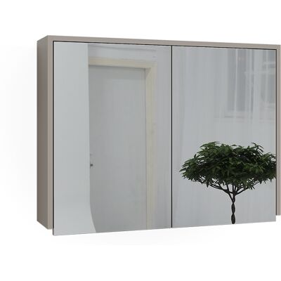 Armoire De Toilette J-shape, Cachemire, 80x60cm Avec 2 Compartiments Fermés, Vicco - Publicité Armoire De Toilette J-shape, Cachemire, 80x60cm Avec 2 Compartiments Fermés, Vicco - Publicité