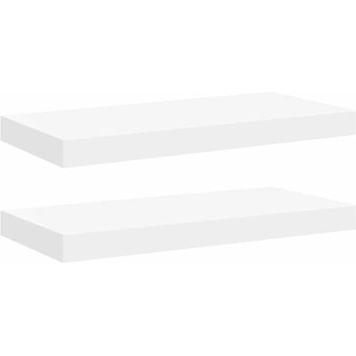 Maison La Vie Lot De 2 Étagères Murales Étagères Flottantes - Blanc 50x23x3,8 Cm Mdf - Publicité Maison La Vie Lot De 2 Étagères Murales Étagères Flottantes - Blanc 50x23x3,8 Cm Mdf - Publicité