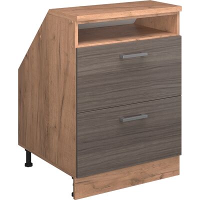 Meuble De Rangement Sous Pente Rion, Gris Noble, 60x81.6cm 2 Tiroirs, 60 Cm De Profondeur, Vicco - Publicité Meuble De Rangement Sous Pente Rion, Gris Noble, 60x81.6cm 2 Tiroirs, 60 Cm De Profondeur, Vicco - Publicité
