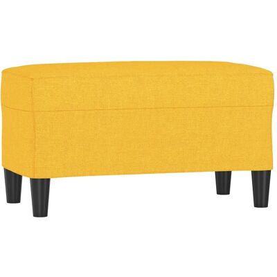 DESIGN IN Banc Jaune Clair 70x35x41 Cm Tissu - Publicité DESIGN IN Banc Jaune Clair 70x35x41 Cm Tissu - Publicité