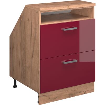 Meuble De Rangement Sous Pente Rion, Rouge Brillant, 60x81.6cm 2 Tiroirs, 60 Cm De Profondeur, Vicco - Publicité Meuble De Rangement Sous Pente Rion, Rouge Brillant, 60x81.6cm 2 Tiroirs, 60 Cm De Profondeur, Vicco - Publicité