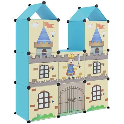 DESIGN IN Armoire De Rangement Pour Enfants Avec 8 Cubes Bleu Pp - Publicité DESIGN IN Armoire De Rangement Pour Enfants Avec 8 Cubes Bleu Pp - Publicité