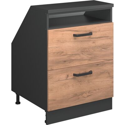 Meuble De Rangement Sous Pente Rion, Chêne De Force Doré, 60x81.6cm 2 Tiroirs, 60 Cm De Profondeur, Vicco - Publicité Meuble De Rangement Sous Pente Rion, Chêne De Force Doré, 60x81.6cm 2 Tiroirs, 60 Cm De Profondeur, Vicco - Publicité