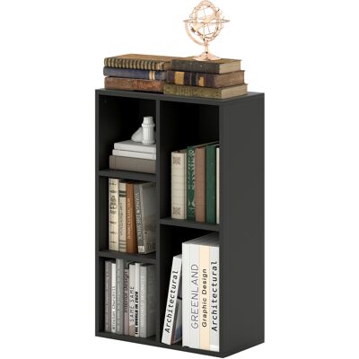 OEM Bibliothèque Étagère De Rangement Avec 5 Compartiments, Pour Salon Chambre À Coucher Bureau, 50x24x80cm, Noir - Publicité OEM Bibliothèque Étagère De Rangement Avec 5 Compartiments, Pour Salon Chambre À Coucher Bureau, 50x24x80cm, Noir - Publicité
