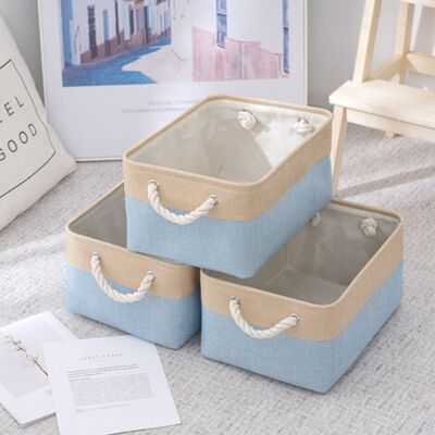 ABYSSE Boîtes De Rangement Pliables, Bacs De Rangement Cubiques En Tissu, Paniers De Rangement Familiaux, Poignées En Corde Pour Chambre À Coucher, Salon, Vêtements Et Jouets, Casiers Ou Étagères De Placard - Publicité ABYSSE Boîtes De Rangement Pliables, Bacs De Rangement Cubiques En Tissu, Paniers De Rangement Familiaux, Poignées En Corde Pour Chambre À Coucher, Salon, Vêtements Et Jouets, Casiers Ou Étagères De Placard - Publicité