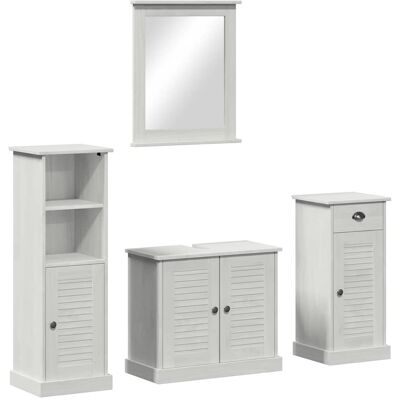 DESIGN IN Ensemble De Mobilier De Salle De Bain 4 Pcs Blanc Antique - Publicité DESIGN IN Ensemble De Mobilier De Salle De Bain 4 Pcs Blanc Antique - Publicité