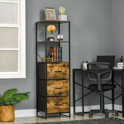 OEM Meuble Rangement Style Industriel - Étagères, 3 Tiroirs Tissu Pliables Amovibles, 44x40x155cm - Publicité OEM Meuble Rangement Style Industriel - Étagères, 3 Tiroirs Tissu Pliables Amovibles, 44x40x155cm - Publicité