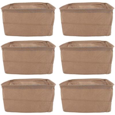 FLAMMKRAFT Lot De 6 Boîtes De Rangement Pour Vêtements En Tissu Épais, Pliables, Pour Placard Ou Armoire. Publicité FLAMMKRAFT Lot De 6 Boîtes De Rangement Pour Vêtements En Tissu Épais, Pliables, Pour Placard Ou Armoire. Publicité