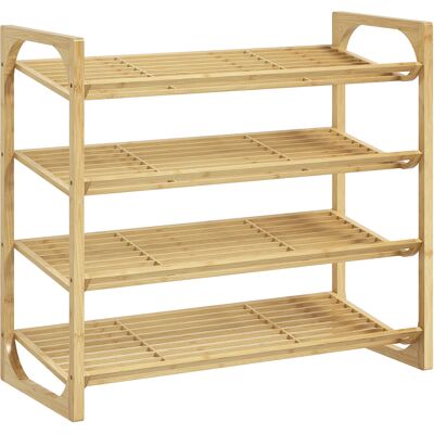 OEM Étagère À Chaussures En Bambou : Hauteur Entre Étagères De 15,5 Cm, Design À Lattes Aéré Dimensions : 76 X 33 X 67 Cm Finition Bois Naturel. Publicité OEM Étagère À Chaussures En Bambou : Hauteur Entre Étagères De 15,5 Cm, Design À Lattes Aéré Dimensions : 76 X 33 X 67 Cm Finition Bois Naturel. Publicité