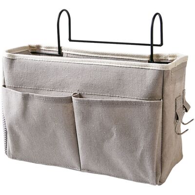 FOGSHIELD Poche De Chevet Suspendue En Coton Et Lin – Version Améliorée – Gris – Rangement Pratique Pour Téléphone Et Accessoires - Publicité FOGSHIELD Poche De Chevet Suspendue En Coton Et Lin – Version Améliorée – Gris – Rangement Pratique Pour Téléphone Et Accessoires - Publicité