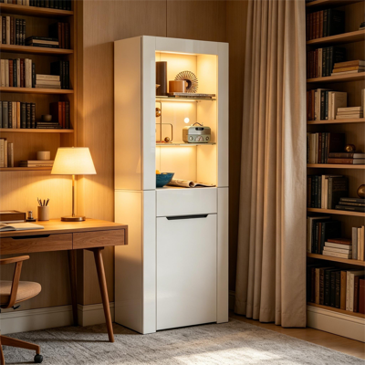 ACKERMAN N625p216796797w Vitrine Avec Éclairage Led Intégré, Bibliothèque, Classeur, Vitrine Autoportante, Meuble De Rangement Avec Étagères, Vitrine, Meuble De Cuisine, Bibliothèque Pour Cuisine, Salon, Burea - Publicité ACKERMAN N625p216796797w Vitrine Avec Éclairage Led Intégré, Bibliothèque, Classeur, Vitrine Autoportante, Meuble De Rangement Avec Étagères, Vitrine, Meuble De Cuisine, Bibliothèque Pour Cuisine, Salon, Burea - Publicité