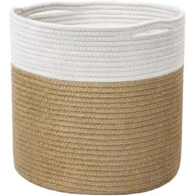 OEM Panier À Linge Décoratif Tressé En Corde Jaune 20 Cm - Publicité OEM Panier À Linge Décoratif Tressé En Corde Jaune 20 Cm - Publicité