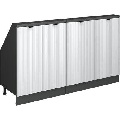 Ensembles De Meuble De Rangement Sous Pente Rion, Blanc Cannelé, 140cm Lot De 2, Vicco - Publicité Ensembles De Meuble De Rangement Sous Pente Rion, Blanc Cannelé, 140cm Lot De 2, Vicco - Publicité