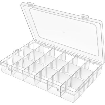 OEM 1 Boite Rangement Plastique, 18 Compartiments, Couvercle Transparent, Séparateurs Amovibles, Pour Perles, Outils, Bureau - Publicité OEM 1 Boite Rangement Plastique, 18 Compartiments, Couvercle Transparent, Séparateurs Amovibles, Pour Perles, Outils, Bureau - Publicité