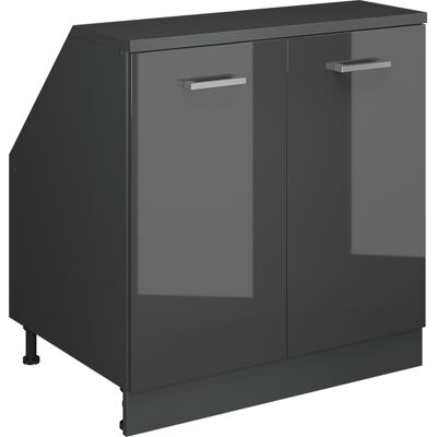 Meuble De Rangement Sous Pente Rion, Anthracite Haute Brillance, 80x81.6cm 2 Portes, 60 Cm De Profondeur, Vicco - Publicité Meuble De Rangement Sous Pente Rion, Anthracite Haute Brillance, 80x81.6cm 2 Portes, 60 Cm De Profondeur, Vicco - Publicité