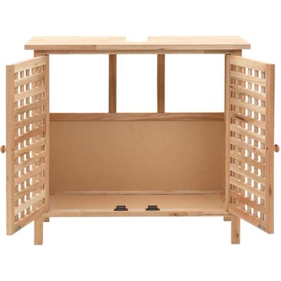 DESIGN IN Armoire Pour Lavabo Bois De Noyer Massif 66x29x61 Cm - Publicité DESIGN IN Armoire Pour Lavabo Bois De Noyer Massif 66x29x61 Cm - Publicité
