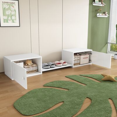 LEMONBEST Meuble À Chaussures D’entrée Blanc Avec Banc, Rangement Polyvalent Pour Chaussures, Chambre Ou Lit Superposé - Publicité LEMONBEST Meuble À Chaussures D’entrée Blanc Avec Banc, Rangement Polyvalent Pour Chaussures, Chambre Ou Lit Superposé - Publicité