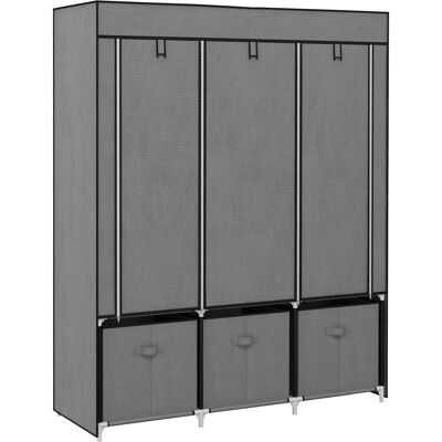 ACKERMAN Penderie Pliable, Armoire En Tissu, Armoire Pliante À Fermeture Éclair, Ouate Non Tissée, Gris Foncé, 125x43x162,5cm - Publicité ACKERMAN Penderie Pliable, Armoire En Tissu, Armoire Pliante À Fermeture Éclair, Ouate Non Tissée, Gris Foncé, 125x43x162,5cm - Publicité