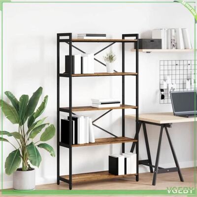 OEM Bibliothèque - Abi - Bois Ancien - 80 X 30 X 153 Cm - Pieds Réglables - Design Industriel - Publicité OEM Bibliothèque - Abi - Bois Ancien - 80 X 30 X 153 Cm - Pieds Réglables - Design Industriel - Publicité