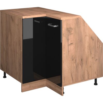 Meuble De Rangement Sous Pente Armoire D'Angle Rion, Noir Haute Brillance, 75.6x81.6cm 1 Porte, 60 Cm De Profondeur, Vicco - Publicité Meuble De Rangement Sous Pente Armoire D'Angle Rion, Noir Haute Brillance, 75.6x81.6cm 1 Porte, 60 Cm De Profondeur, Vicco - Publicité