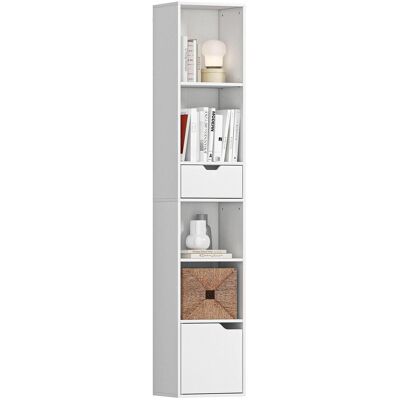 OEM Bibliothèque, Étagère À Livres, Meuble De Rangement Avec Tiroir Placard Compartiments Ouvertes, 30 X 24 X 158 Cm, Blanc - Publicité OEM Bibliothèque, Étagère À Livres, Meuble De Rangement Avec Tiroir Placard Compartiments Ouvertes, 30 X 24 X 158 Cm, Blanc - Publicité
