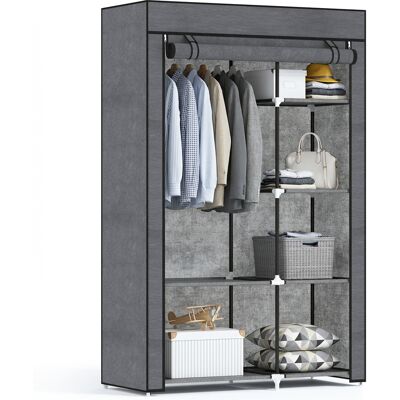 OEM Armoire Penderie Multi-rangement En Matériau Non Tissé Robuste Et Respirant, Équipée De 6 Étagères Spacieuses Et 1 Barre De Suspension Solide. Parfait Pour La Chambre, Le Dressing Et Le Salon. Publicité OEM Armoire Penderie Multi-rangement En Matériau Non Tissé Robuste Et Respirant, Équipée De 6 Étagères Spacieuses Et 1 Barre De Suspension Solide. Parfait Pour La Chambre, Le Dressing Et Le Salon. Publicité