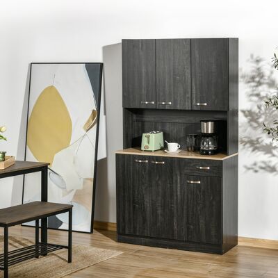 OEM Buffet Armoire De Cuisine Contemporaine Multi-rangements 6 Portes 1 Tiroir Grand Plateau - Publicité OEM Buffet Armoire De Cuisine Contemporaine Multi-rangements 6 Portes 1 Tiroir Grand Plateau - Publicité