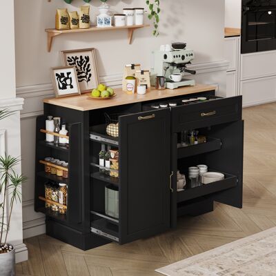MIDUODUO Buffet Moderne Élégant Avec 3 Portes Et Un Tiroir,meuble Buffet Avec Étagères Escamotables Pour La Salle À Manger,le Salon Et La Cuisine (noir) - Publicité MIDUODUO Buffet Moderne Élégant Avec 3 Portes Et Un Tiroir,meuble Buffet Avec Étagères Escamotables Pour La Salle À Manger,le Salon Et La Cuisine (noir) - Publicité