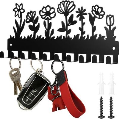 OEM Porte-clés Mural (1 Pièce), Porte-clés Mural À 10 Crochets, Noir, Organisateur Mural Pour Clés Et Ustensiles De Cuisine, Pour La Maison - Publicité OEM Porte-clés Mural (1 Pièce), Porte-clés Mural À 10 Crochets, Noir, Organisateur Mural Pour Clés Et Ustensiles De Cuisine, Pour La Maison - Publicité